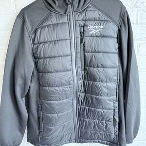 Reebok Men's Black‎ Puffer Hooded Jacket Athleisure Size M